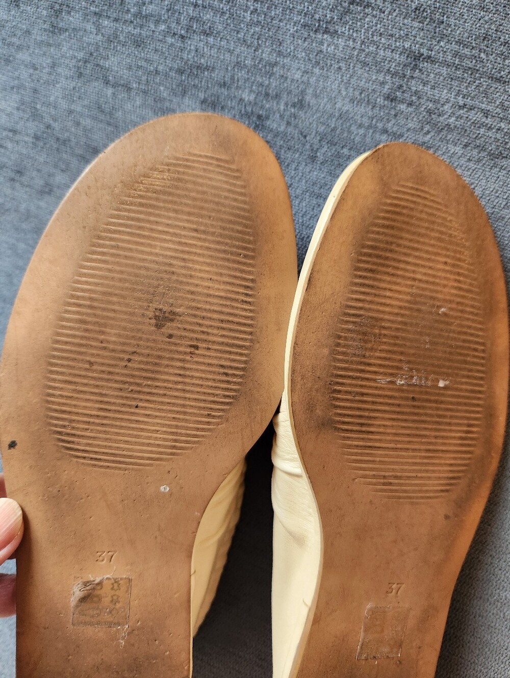 Pilcro By Anthropologie Women’s Cream Bow Tie Ballet Flats 37 - Picture 10 of 13